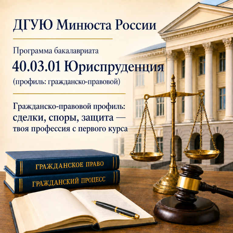 Выбирай программу бакалавриата с гражданско-правовым профилем!